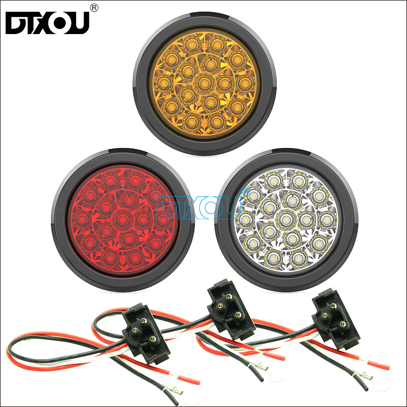 JY-2015 4 Inch Round Pigtail LED Tail Light For Truck