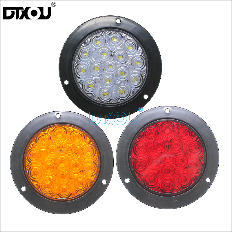 JY-2020 Flange Mount 4" Round LED Stop Tail Turn Lights
