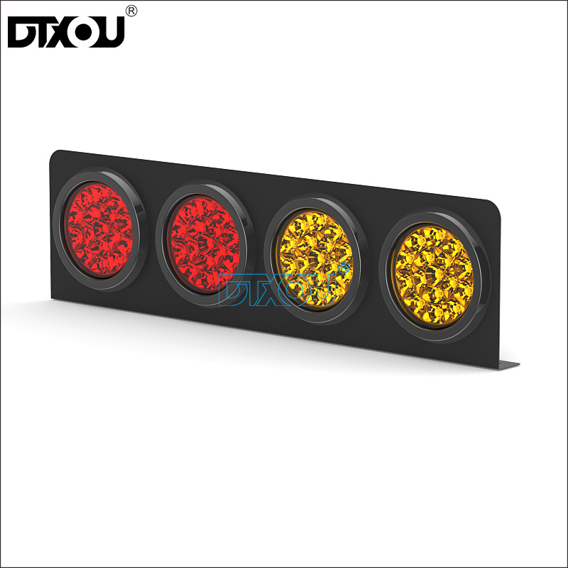 JY-2001-4 Spray Paint Iron Light Box With Round Tail Lights