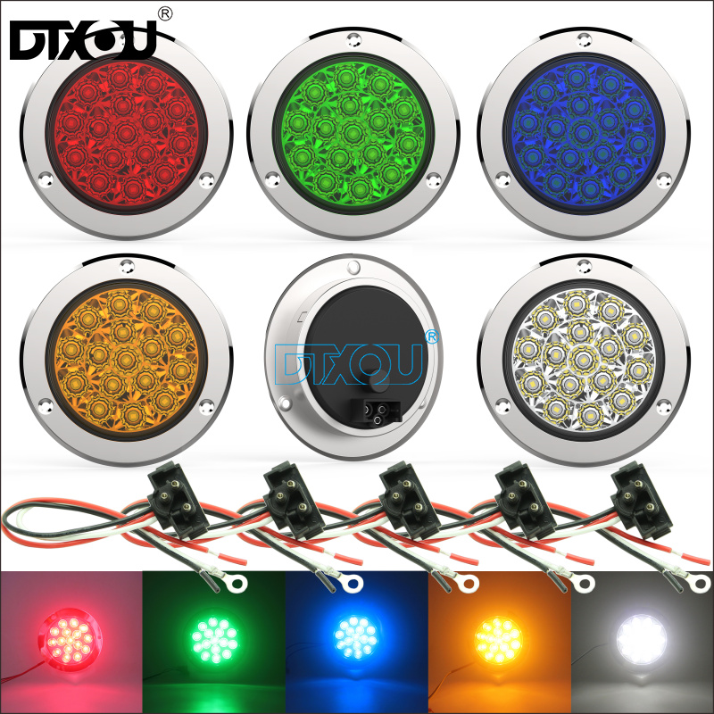 JY-2019 Red Amber White Round LED Stop Rear Lights