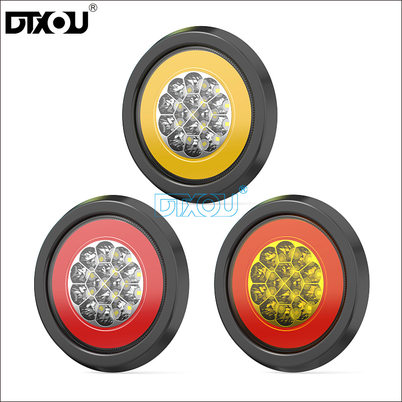 JY-2027 Dual Color 4inch Round Halo LED Tail Light