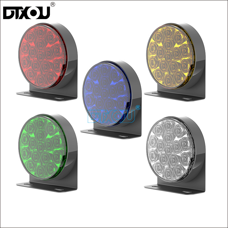 JY-2044 Truck Trailer Round LED Tail Lights With Iron Frame