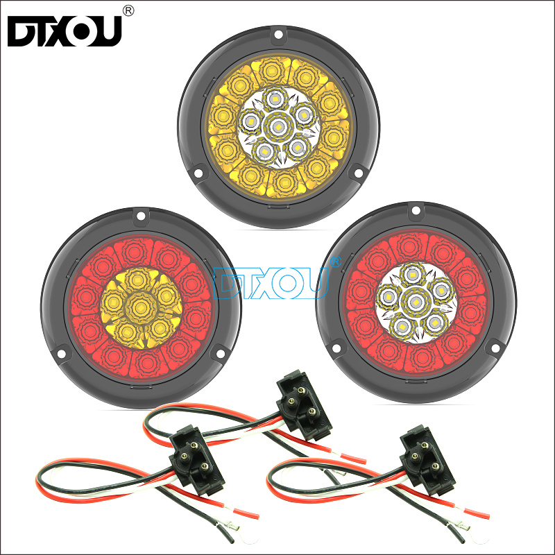 JY-2043 Pigtail Cord 3-Connector 4-Inch Mixed-Color LED Tail Lights