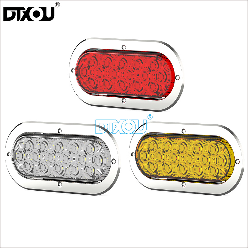 JY-2042 Steel Ring 6 Inch Oval Taillight For Truck