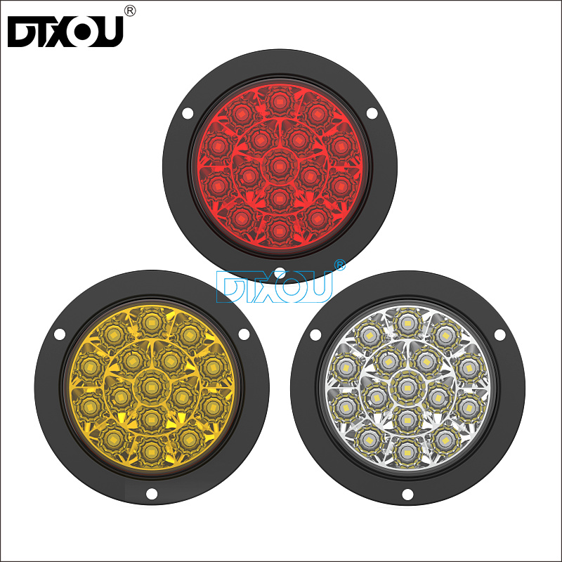 JY-2036 Plastic Flange Mounts 4inch Round LED Tail Lamp