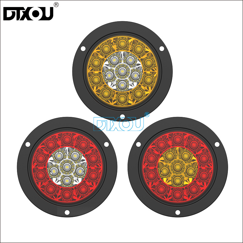 JY-2034 Mixed-Color 4inch Round LED Tail Lights
