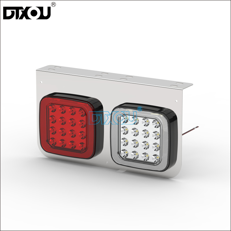 JY-2007-2  Isuzu Hino Nissan Fuso Trucks LED Tail Light With Stainless Steel