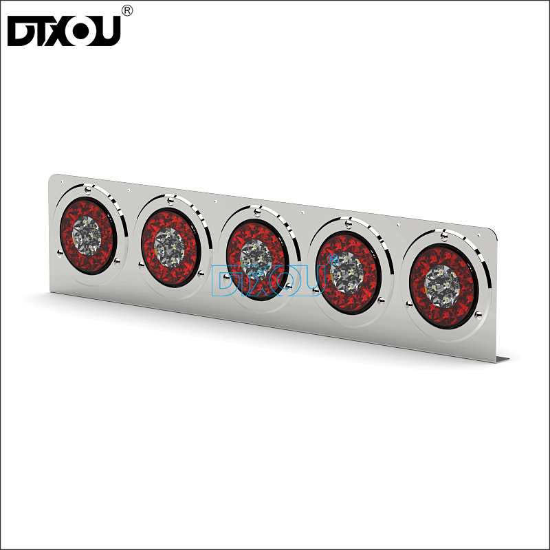 JY-2002-5 Hole Steel Trailer LED Tail Light Assemblies