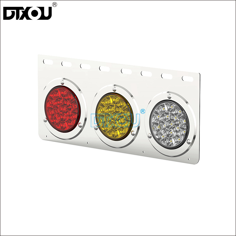 JY-2002-3A Triple Hole LED Tail Light Assemblies For Truck Trailer