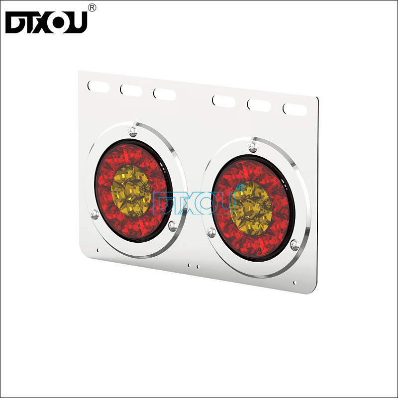 JY-2002-2A Red Amber Trailer LED Tail Light Assemblies