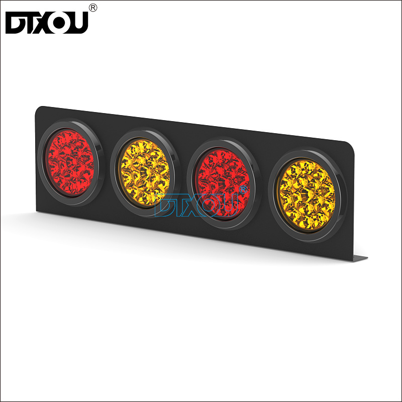 JY-2001-4 Spray Paint Iron Light Box With Round Tail Lights